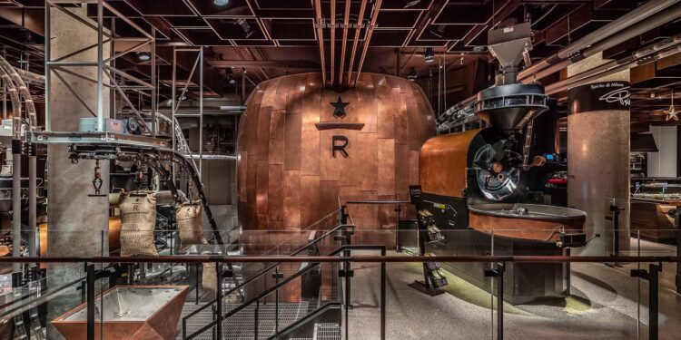 The Starbucks Reserve Roastery in New York City. (Photo by Matt Glac, Starbucks)